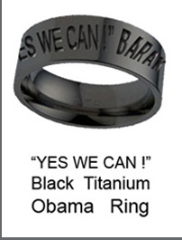 Obama-Ring Yes-We-Can Black-Titanium-Ring by Absolute Titanium Design
