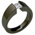 black titanium ring excentris tapered