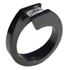 black titanium tension setting flat spira ring