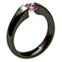 black titanium diamond ring sateen