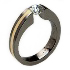 black titanium tension gold inlay ring excentris