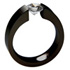 black titanium tension setting ring excentris