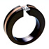 black titanium inlaid ring concentric