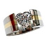 titanium diamond ring tension setting golden heart