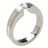 titanium tension white gold inlay ring excentris