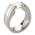 titanium diamond ring tension setting excentris wide