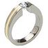 titanium tension gold inlay ring excentris