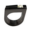 Calypso Duo Black Titanium Ring Set