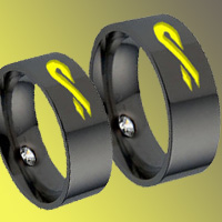 Active Duty Military Rings and The "Black Diamond - Black Titanium Military Active Duty Rings" version is rendered yet more precious by a black diamond "hidden" on its interior, to avoid exposure.