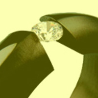 Black TitaniumTension Setting Ring - absolutetitanium.com - Titanium Jewellery