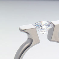 Titanium Ring - Tension Ring, Diaomind Engagement Ring, Igloo Canadian Diamonds, Loose Canadian diamonds, Ideal Cut Canadian diamonds, AGS Ideal Canadian diamond 