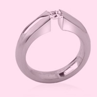 Titanium Tension Diamond Ring, Tension Set Engagement Ring - absolutetitanium.com