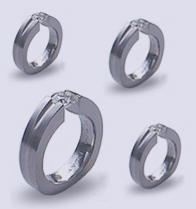 Titanium Tension Engagement Ring, Tension Setting Diamond Ring - absolutetitanium.com