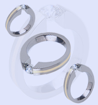 Titanium Ring - Tension Ring, Diaomind Engagement Ring, Igloo Canadian Diamonds, Loose Canadian diamonds, Ideal Cut Canadian diamonds, AGS Ideal Canadian diamond 