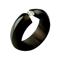 Black Titanium Wedding Ring - absolutetitanium.com - Titanium Jewellery