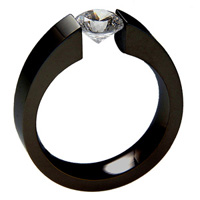 Black Zirconium Wedding Ring - absolutetitanium.com