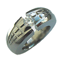 IGLOO SOLITAIRE-Black Titanium Diamond Ring, Diaomind Ring, Igloo Canadian Diamonds, Loose Canadian diamonds, Ideal Cut Canadian diamonds, AGS Ideal Canadian diamonds
