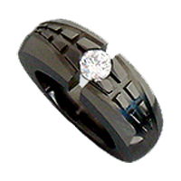 Wedding Black Zirconium Band - IGLOO SOLITAIRE WEDDING RING - absolutetitanium.com