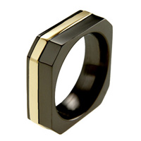 Black Titanium Wedding Ring - absolutetitanium.com