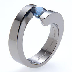 Titanium tension setting rings - Diamond tension set - Oracle