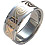 Stainless Steel engagement and wedding bands and rings - Wave-Gold
