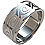Stainless Steel engagement and wedding bands and rings - Wave