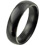 Black Zirconium metal engagement and wedding bands and rings - Half-round Classic