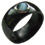 Black Zirconium metal engagement and wedding bands and rings - Moonstone