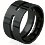 Black Zirconium metal engagement and wedding bands and rings