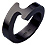 Black Zirconium metal engagement and wedding bands and rings