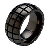 Absolute Titanium Design - Black Zirconium Metal Ring - Tortoise