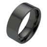 Absolute Titanium Design - Black Zirconium Metal Ring - FLAT CLASSIC