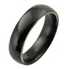 Absolute Titanium Design - Black Zirconium Metal Ring - HALF-ROUND