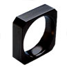 Absolute Titanium Design - Black Zirconium Metal Ring - Black Octo Ring