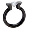 Absolute Titanium Design - Black Zirconium Metal Ring - AMPHORA TENSION
