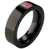 Absolute Titanium Design - Black Zirconium Metal Ring - Square Setting