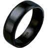 Absolute Titanium Design - Black Zirconium Metal Ring - Rounded-Edge Flat Classic band