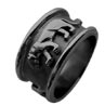 Absolute Titanium Design - Black Zirconium Metal Ring - Black Panthera