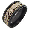 Absolute Titanium Design - Black Zirconium Metal Ring - Black Rome-Combined