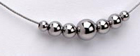 Titanium Necklace Seven Spheres