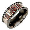 Black Zirconium Ring Mokume Gane Ripple