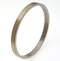 Absolute Titanium Design - Titanium bracelets - Gold Inlay Flat Bracelet