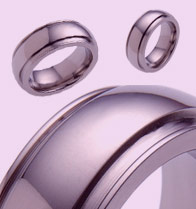 Absolute Titanium Design - Titanium engagement and wedding rings and bands - Azur