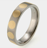 Absolute Titanium Design - Titanium engagement and wedding rings and bands - Inlaid Circles