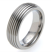 Absolute Titanium Design - Titanium engagement and wedding rings and bands - Groovy