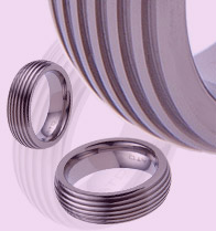 Absolute Titanium Design - Titanium engagement and wedding rings and bands - Groovy