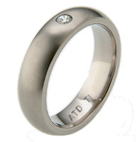 Absolute Titanium Design - Titanium and diamond rings - Half Round Diamond Band