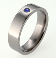 Absolute Titanium Design - Titanium and diamond rings - Flat Diamond Band