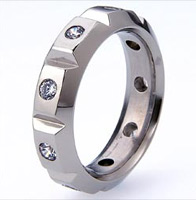 Absolute Titanium Design - Titanium and diamond rings - Quantum Set Diamonds