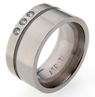 Absolute Titanium Design - Titanium and diamond rings - 